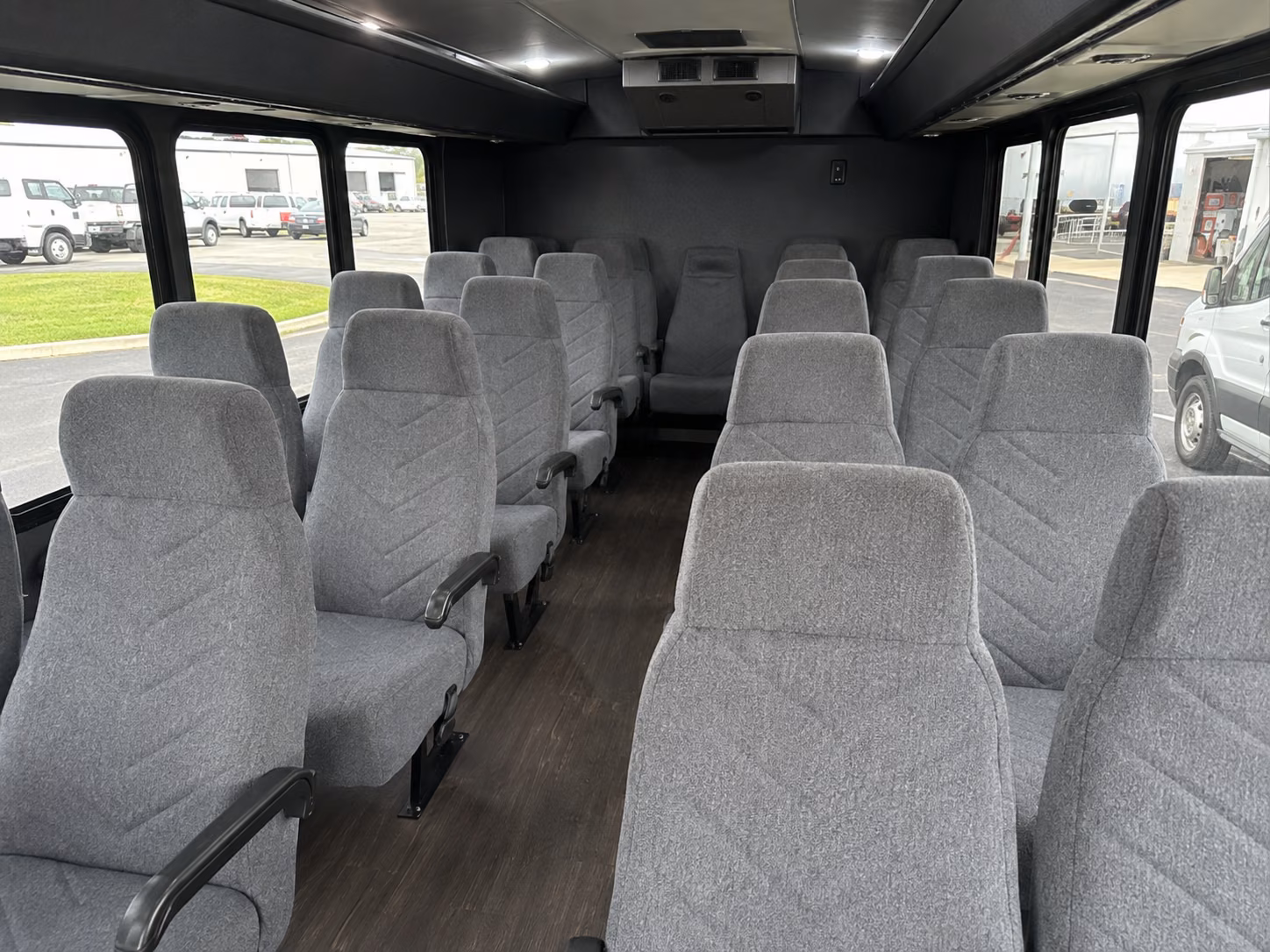manteca 18 passenger minibus inside