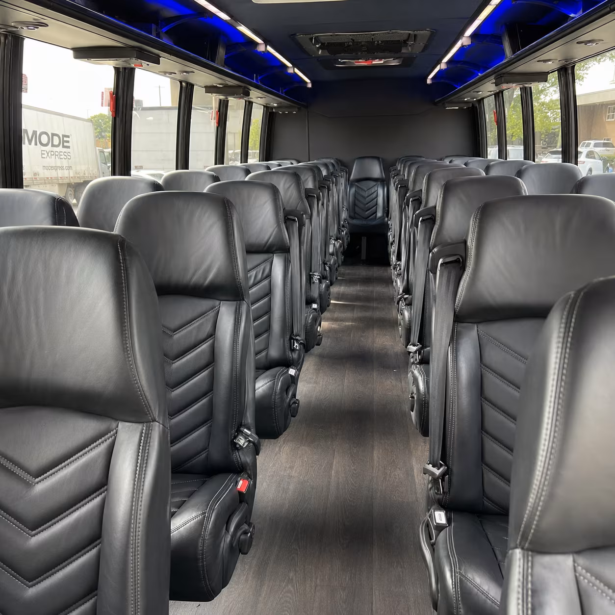 manteca 28 passenger minibus interior