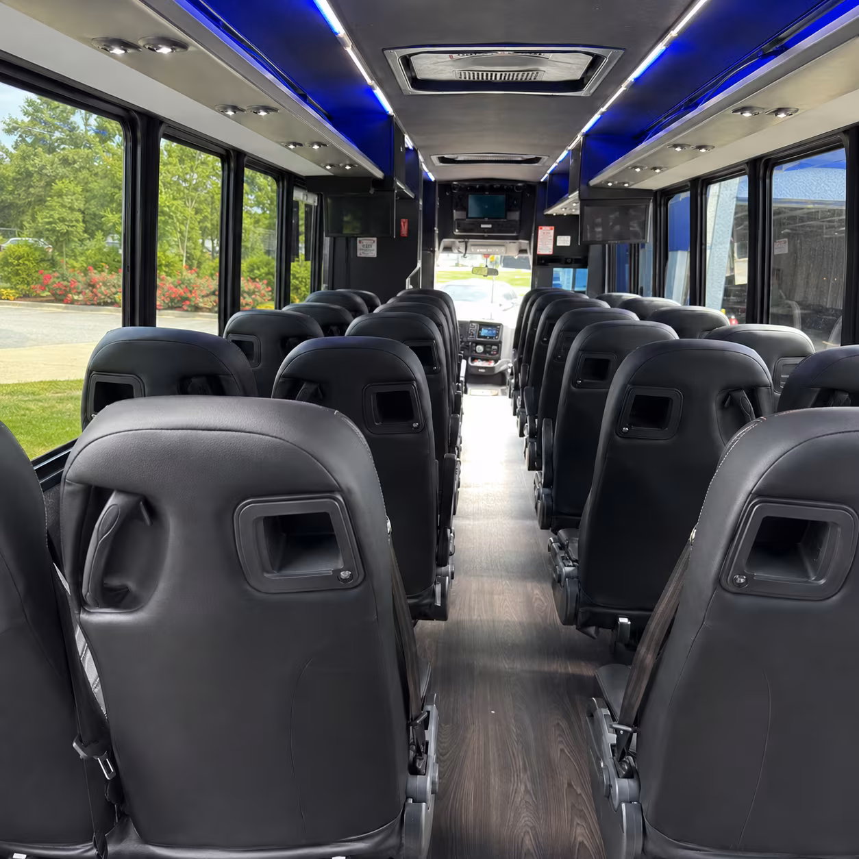 manteca 35 passenger minibus interior
