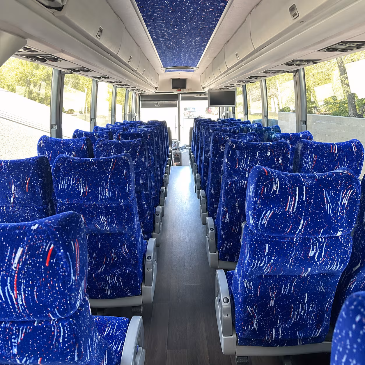 manteca 50 passenger charter bus interior