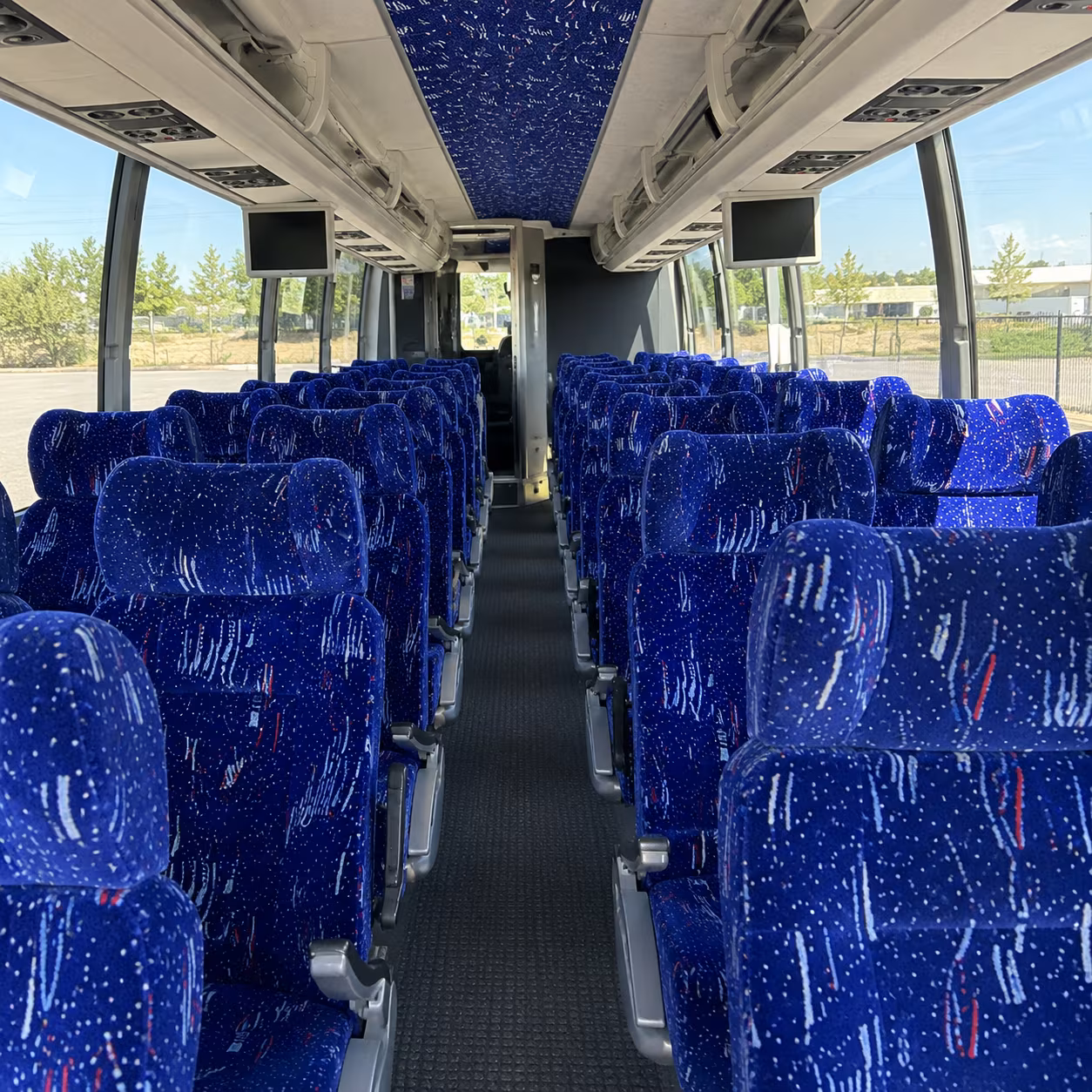 manteca 54 passenger charter bus interior