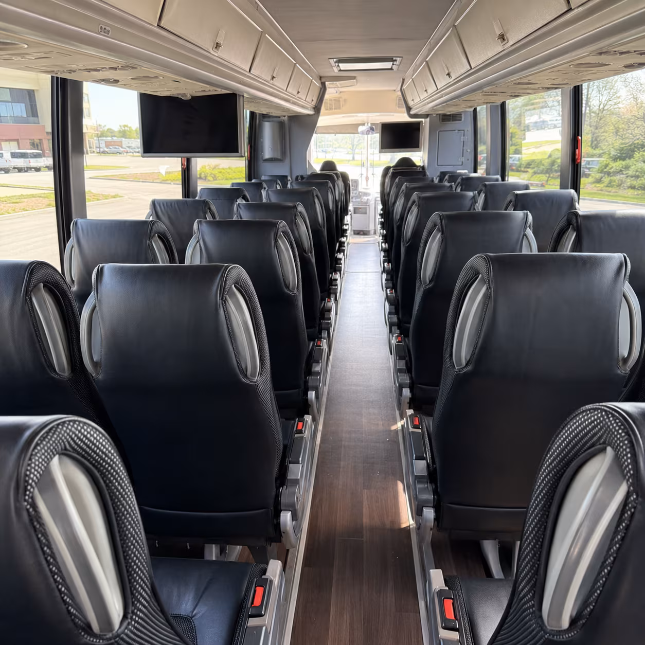 manteca 56 passenger charter bus inside