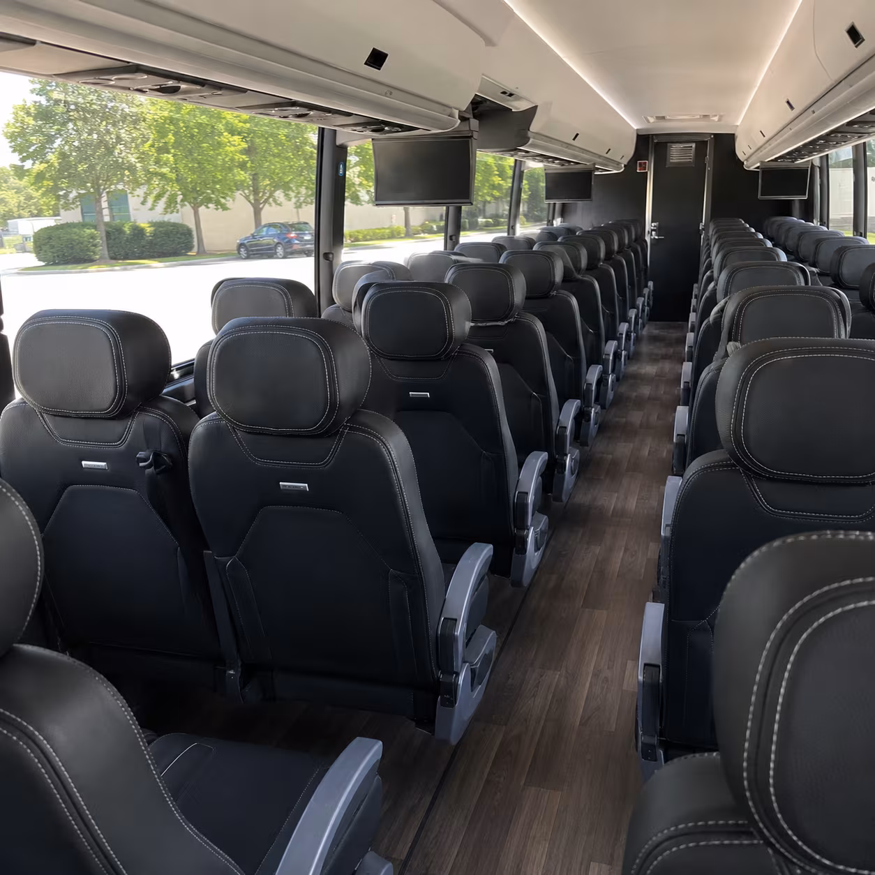 manteca 56 passenger charter bus interior